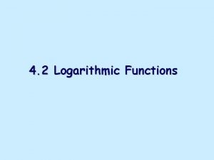 4 2 Logarithmic Functions Graphs of Exponential Functions