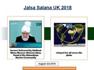 Jalsa Salana UK 2018 August 3 rd 2018