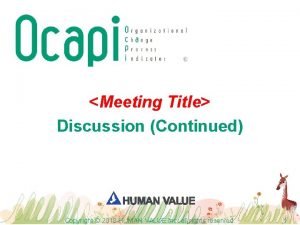 Meeting title for discussion