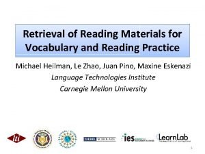 Retrieval of Reading Materials for Vocabulary and Reading