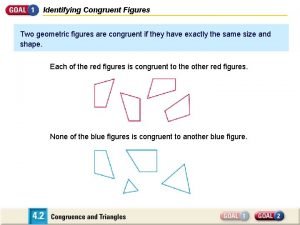 Two geometric figures are congruent if they are