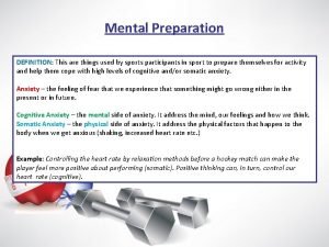 Mental preparation meaning