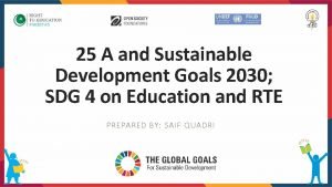 25 A and Sustainable Development Goals 2030 SDG