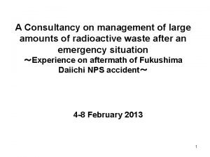 A Consultancy on management of large amounts of