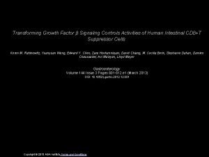 Transforming Growth Factor Signaling Controls Activities of Human