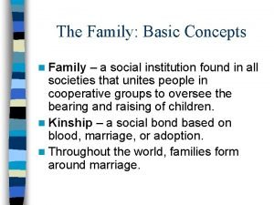 Basic concepts of family