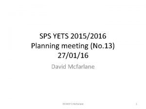 SPS YETS 20152016 Planning meeting No 13 270116