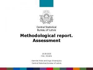 Methodological report Assessment 16 09 2015 Kiev Ukraine