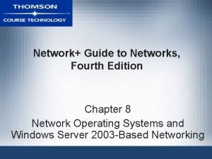 Network Guide to Networks Fourth Edition Chapter 8