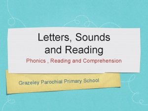 Letters Sounds and Reading Phonics Reading and Comprehension