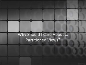 Sql server partitioned view