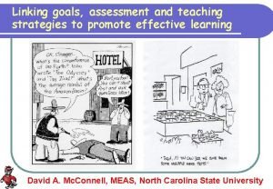 Linking goals assessment and teaching strategies to promote