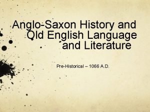 Anglosaxon history