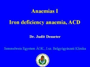 Iron deficiency anemia labs