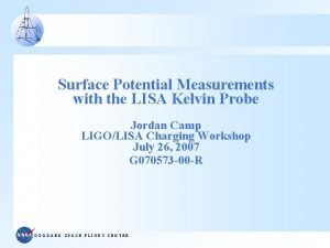 Surface Potential Measurements with the LISA Kelvin Probe