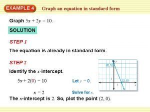 Standard form examples