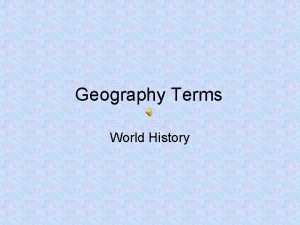 Island geography terms