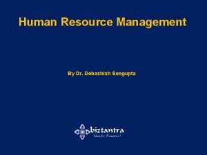 Human Resource Management By Dr Debashish Sengupta Job