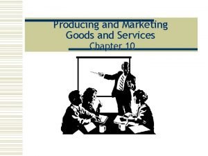 Marketing goods and services