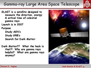 Gammaray Large Area Space Telescope GLAST is a
