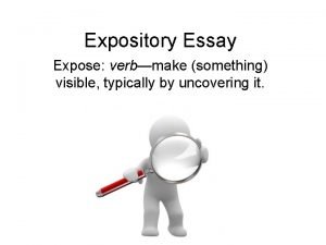 Expose essay