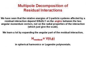 Multipole decomposition