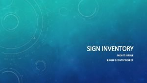 Sign inventory software