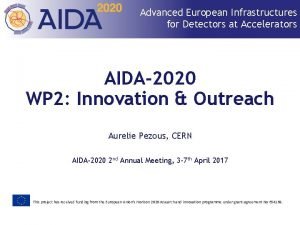 Advanced European Infrastructures for Detectors at Accelerators AIDA