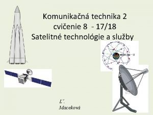 Komunikan technika 2 cvienie 8 1718 Satelitn technolgie