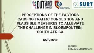 Traffic congestion conclusion