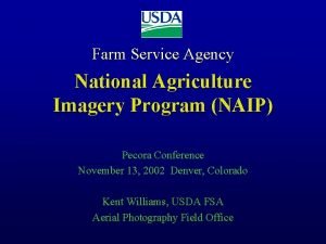 National agriculture imagery program