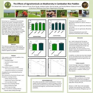 The Effects of Agrochemicals on Biodiversity in Cambodian