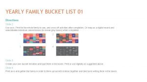 YEARLY FAMILY BUCKET LIST 01 Directions Slide 2