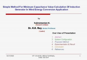 Minimum capacitance formula