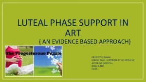 Luteal phase support in art