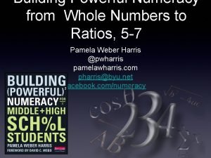Building powerful numeracy