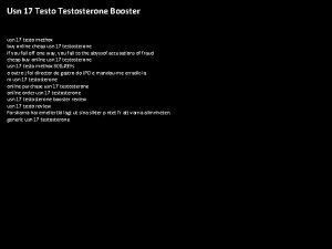 Usn testosterone booster side effects