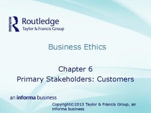 Business ethics chapter 6 Business ethics chapter 6