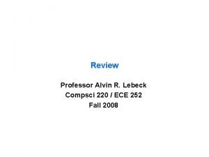 Alvin lebeck