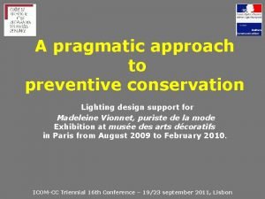 Conservation lighting design