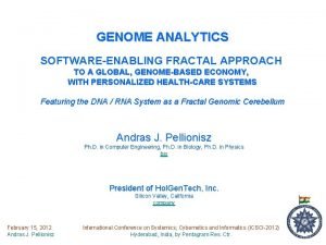 GENOME ANALYTICS SOFTWAREENABLING FRACTAL APPROACH TO A GLOBAL