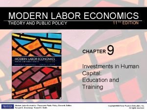 MODERN LABOR ECONOMICS 11 TH EDITION THEORY AND