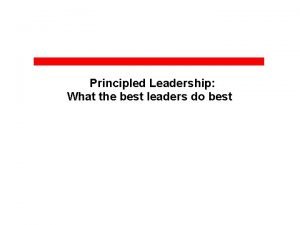 Principled leader definition