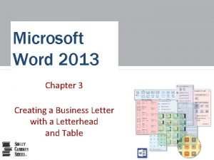 Microsoft word chapter 3