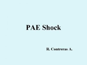 PAE Shock R Contreras A Shock Valoracin Definicin