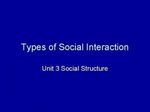 Types of social structure