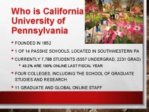California university of pennsylvania global online