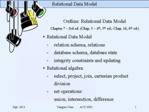 Relational Data Model Outline Relational Data Model Chapter