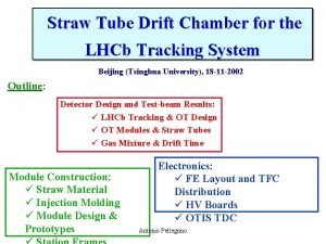 Straw Tube Drift Chamber for the LHCb Tracking