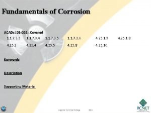 Fundamentals of Corrosion ACADs 08 006 Covered 1
